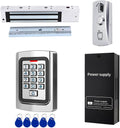 Door Access Control System 600lb Electric Magnetic Door Lock Kit Waterproof Keypad ID Card Smartphone Tuya App Remote Control