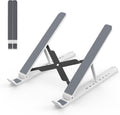 Laptop Stand for Desk, Adjustable Laptop Riser ABS+Silicone Foldable Portable Notebook Holder, Ventilated Cooling Notebook Mount Computer Stand for 10-15.6” Laptops,Tablets-White