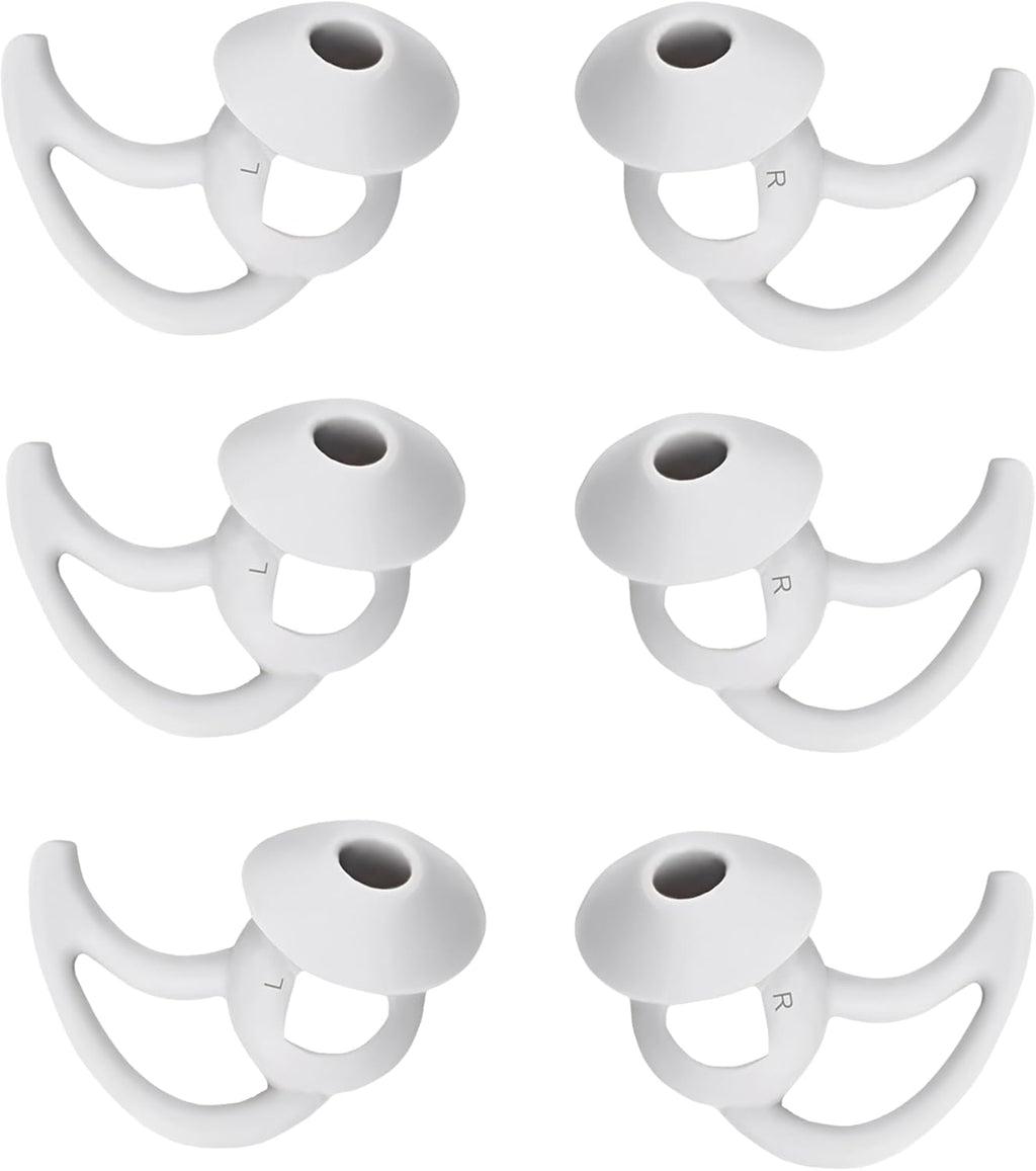 3 Pairs Earbuds Replacement Tips Large，Silver Earbud Tips ，Silicone Eartips Compatible with Bose QuietComfort and Sport Earphones