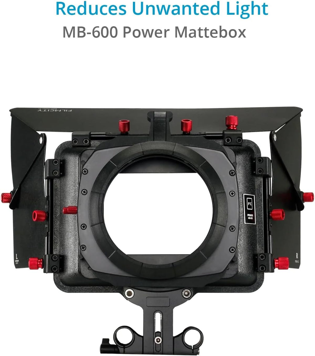 Shoulder Rig Kit w Matte Box & Follow Focus for DSLR Cameras. Ergonomic & Stable, 6” to 9” Convertible Size. Adjustable Handles, ¼” Threads. Comfy Shoulder Pad, Quick Release Plate (FC-03)