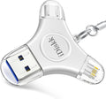 App-le Certified iDiskk 128GB Phone flashdrive iPhone 15 16 Photo Stick USB C iPad Pro Android Samsung for iPhone 15/14/14 PRO/13/13 PRO/12 pro/12 Mini/XR/X, iPhone USB Storage for PC,MacBook