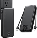 Portable Charger with Built in Cable and AC Wall Plug, USB C Power Bank 12000mAh 22.5W Super Fast Charging, Lightweight Portable Phone Charger Travel Battery Pack for iPhone, ect