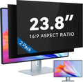IPROKKO [2-Pack] 23.8 Inch Computer Privacy Screen Filter for 16:9 Widescreen Monitor, Removable 23.8in Anti Blue Light Glare Privacy Shield, Anti Spy Security Protector for Hp Dell Asus Acer Samsung
