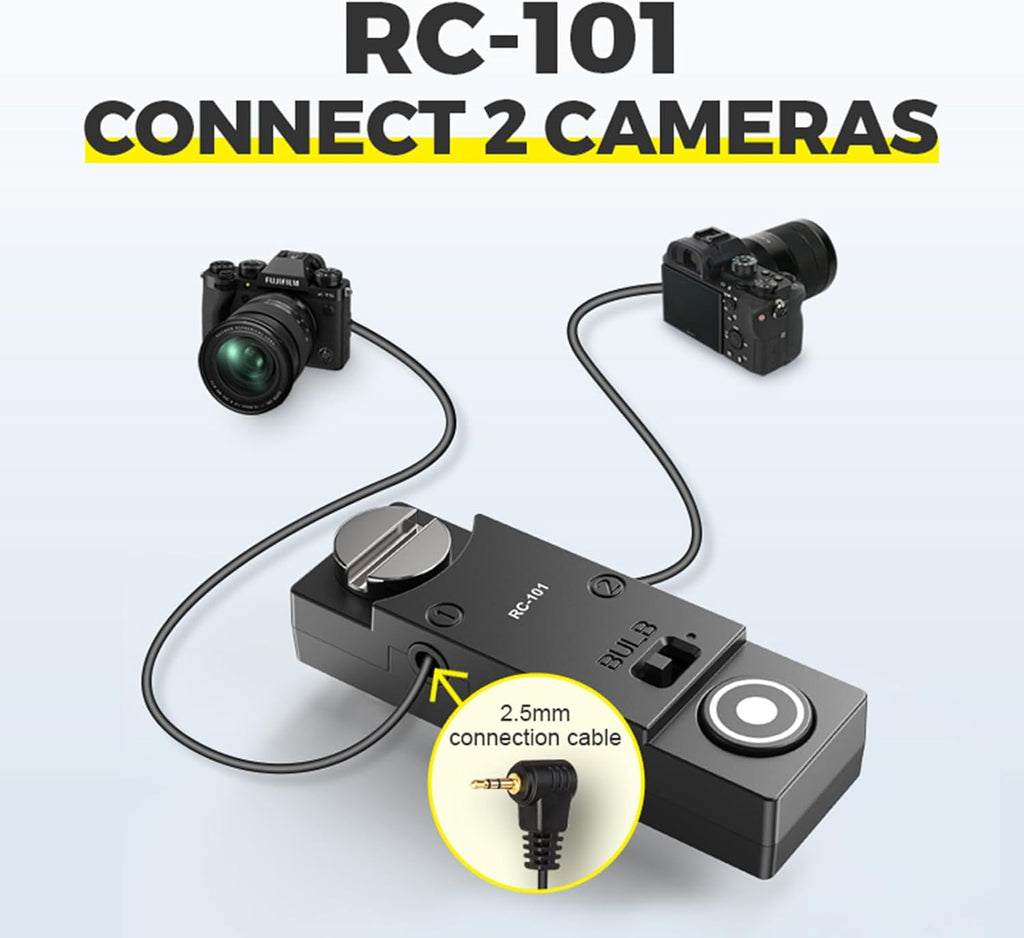 RC-101 S2 Shutter Release Remote Control for Sony a7/a7ii/a7iii/r2/r3/a6500 1/4 Stabilizer Extension Photo Key Accessories. Small Size Remote Control