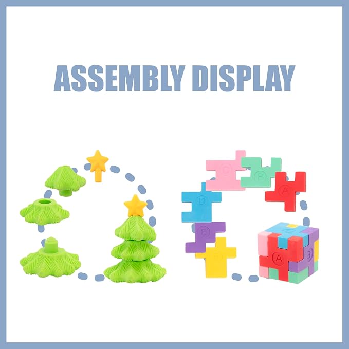 132pcs 3D Cute Kids Erasers, Random Desktop Pet Toys Gifts, Classroom Rewards - Image 3