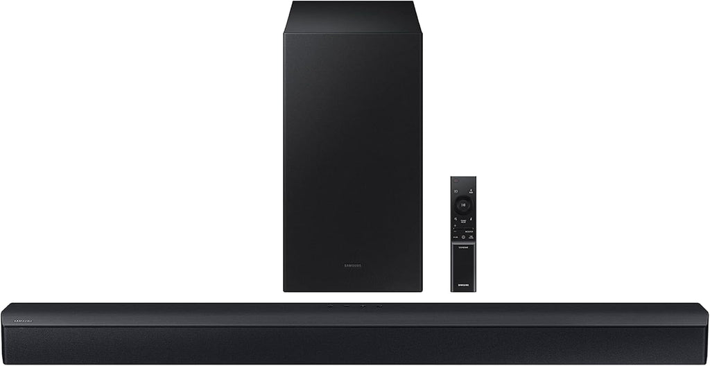 Samsung HW-C450 2.1ch Soundbar w/DTS Virtual X, Subwoofer Included, Bass Boost, Adaptive Sound Lite, Game Mode, Bluetooth, Wireless Surround Sound Compatible