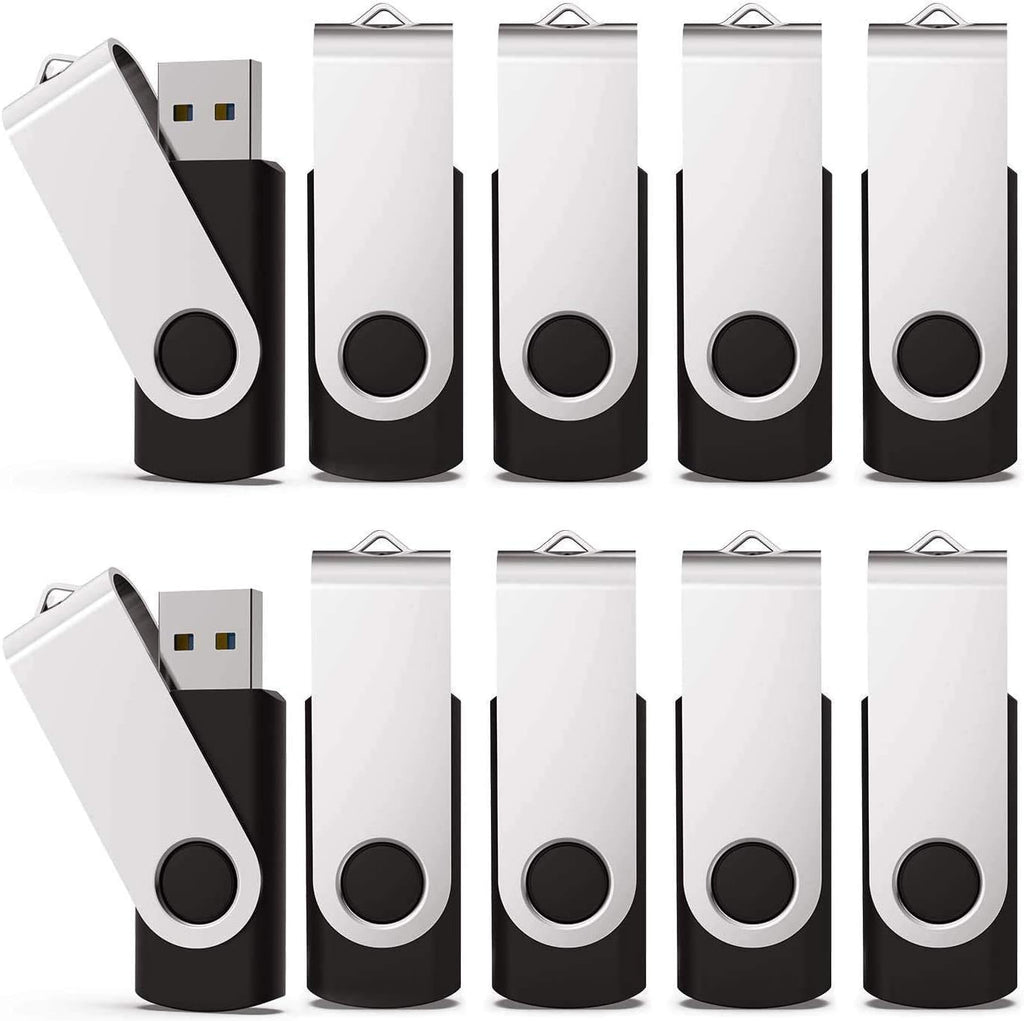 KEXIN 20 Pack 32 GB Flash Drive 3.0 Thumb Drive 32G Transfer Speed Up to 80MB/s Swivel USB 3.0 Flash Drive 20 Pack 3.0 Jump Drive Black