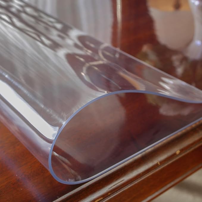 OstepDecor 18 x 72 Inch Clear Table Cover Protector, 2mm Thick Clear Plastic - Image 9