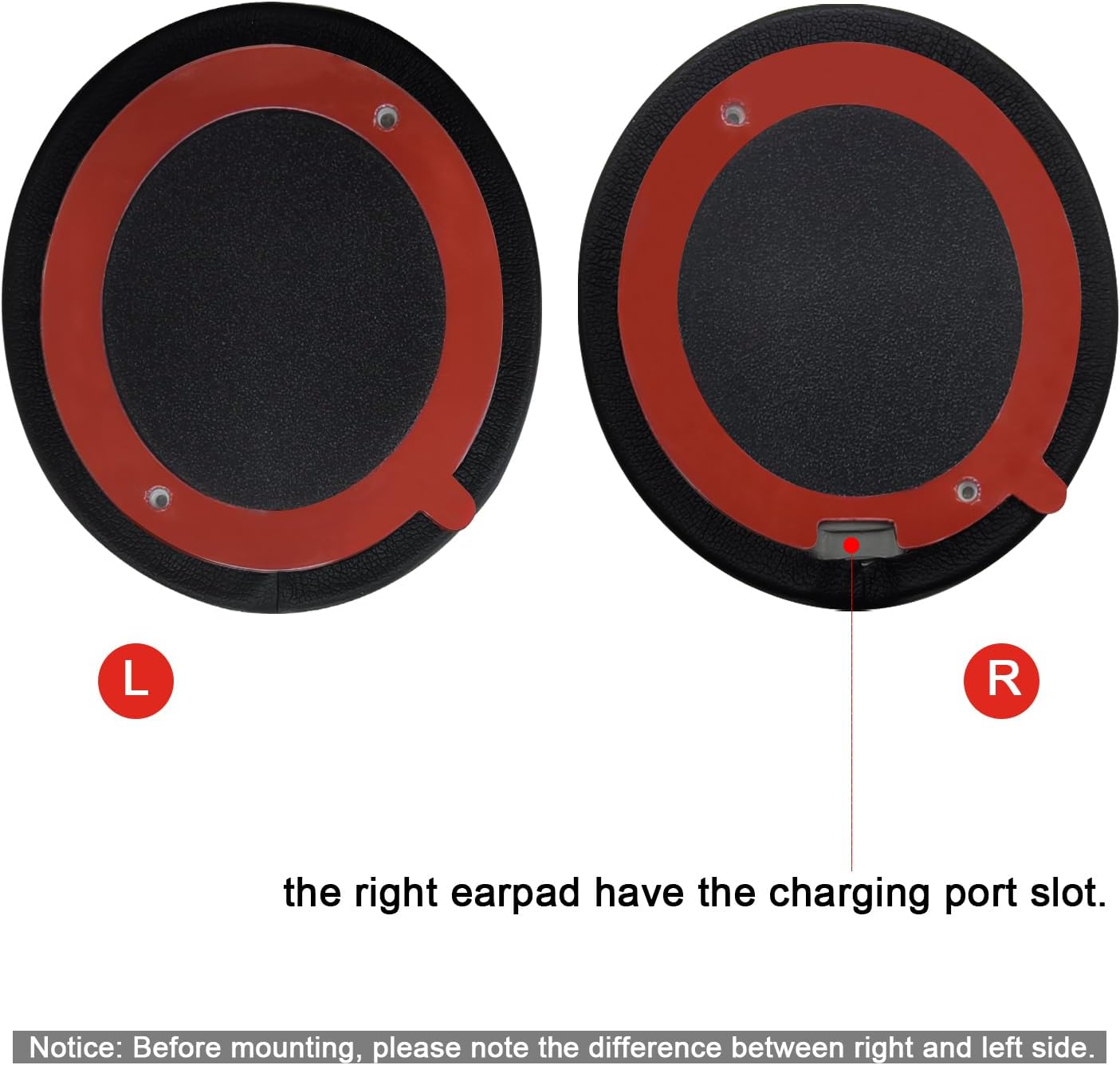 Replacement Ear Pads for Beats Solo 2 & Solo 3 Wireless On-Ear Headphones, Ear Cushions, Headset Earpads, Ear Cups Cover with Soft Protein Leather (Black)