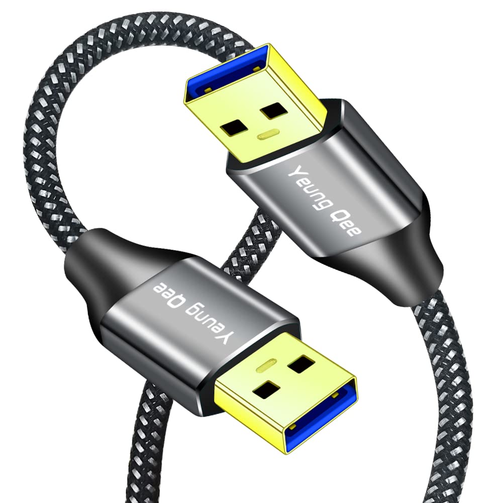USB 3.0 A to A Male Cable 10 ft,Super Speed Type A Male to Male Cable USB 3.0 Double End USB Cord for Hard Disk, Cameras,Laptop Cooler, DVD Player and More (10FT/3M)