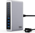 730W USB C Charger Block,10-Ports GaN V Fast Charging Station Hub,QC4.0+3 PD 100W Laptop Charger Wall Power Adapter for MacBook Pro/Air,DELL,iPhone 16/15/14/13,iPad,Galaxy S25,Pixel,Steam Desk-Silver
