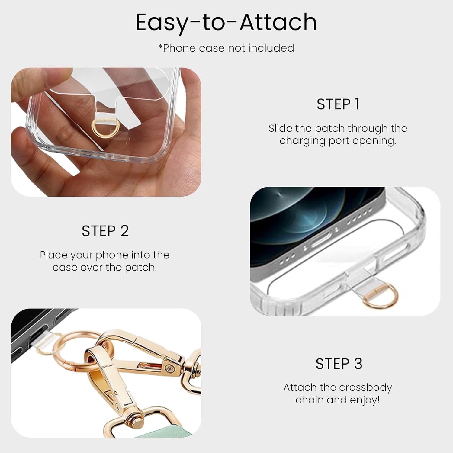 Clip and Go Strap for Phone with Wallet Crossbody iPhone Strap Lanyard for Women with Pouch Cell Phone Stand Holder 2 Patches Tether Adjustable Anti Theft Cellphone Chain for iPhone All Phones Green