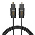 CableCreation Optical Digital Audio Cable 15FT 2-Pack, Thin Fiber Optic Toslink Gold Plated Optical S/PDIF Cord for Home Theater, Sound Bar, TV, PS4, Xbox, DVD/CD Player, Game Console& More, Black