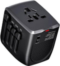 International Travel Adapter Voltage Converter to Step Down 230V to 120V for Hair straighteners, laptops, Cell Phones, Power converters from USA to UK, Europe, Australia Over 200