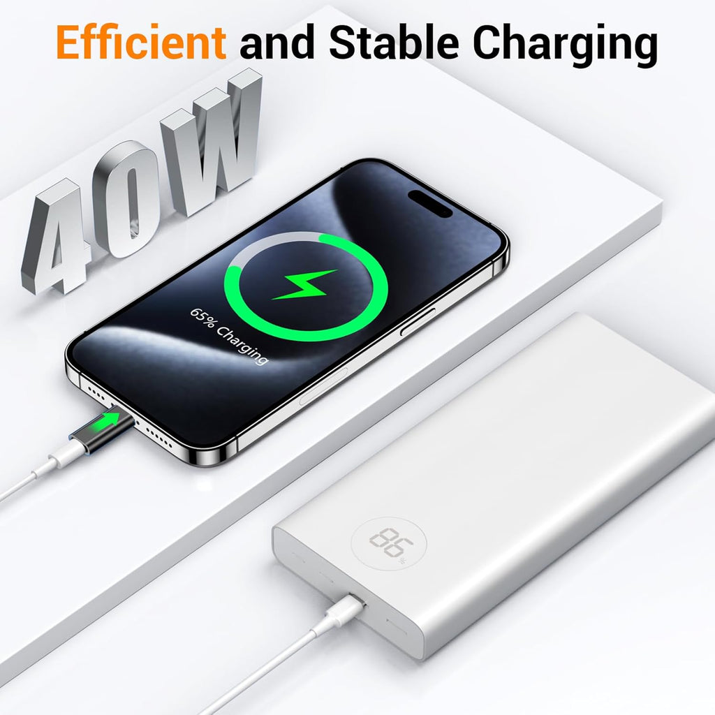Temdan 4 Pack Lightning to USB C Adapter for iPhone 15/16 Pro/16 Pro Max/Plus,Samsung S25/S24,USB C Charger Connector Cable,for iPhone 16/15 Charger,16/15 Accessories - Black(Not for Audio/OTG)