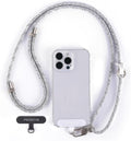 project-cb Cell Phone Lanyard 1,Phone Tether Tab 2,Crossbody Strap,Lanyards for Around the Neck,Adjustable Strap 80-160cm (FoggyBlack-S)