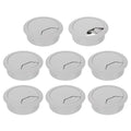 uxcell 8 Pcs 50mm (1.97 Inch) Desk Grommet, Plastic Cable Hole Cover, Wire Cord Cable Organizer for Home Office Computer Desk Cabinet, Gray
