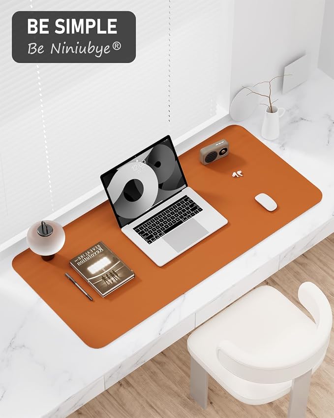 Desk Pad, 35.5" x 17" PU Leather Non-Slip Desk Mat Large Mouse Pad - Image 7