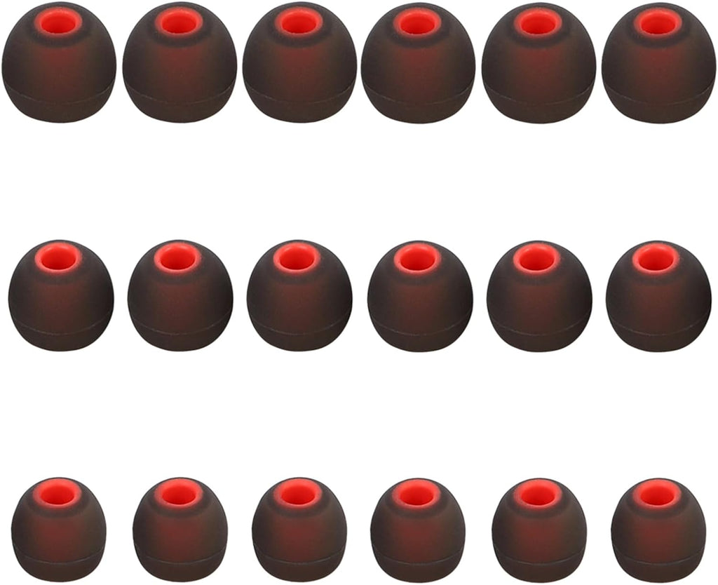 Earbud Replacement Tips Silicone Earbud Tips Ear Tips Fit for in-Ear Headphones (Inner Hole 3.8mm -5.1mm) Earbud Rubber Tips Earbud Covers 9 Pairs S/M/L