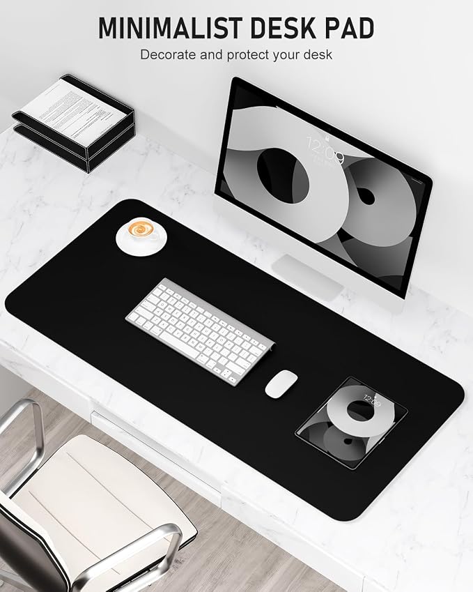 Desk Pad, 23.6" x 13.8" PU Leather Non-Slip Desk Mat Large Mouse Pad - Image 2