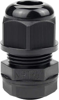 XHF 50 Pcs 3/8" IP68 Strain Relief Nylon Cord Grip Waterproof NPT Cable Glands Adjustable UL Listed and RoHS Compliant(Black)