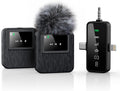3-in-1 Mini Microphone for iPhone, Android, Camera - 328ft Long Range, 20H Battery Life, Wireless Microphones, Lapel Mic with AI Noise Reduction for Video Recording, YouTube, TikTok