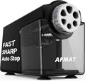 AFMAT Electric Pencil Sharpener Heavy Duty, 6-Hole Classroom Pencil Sharpener by AFMAT