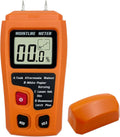 Digital Wood Moisture Meter Wood Humidity Tester Hygrometer Timber Damp Detector Large LCD Display (Orange)