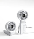 JISULIFE Handheld Fan Life7 – Ultimate Flexibility: High-Power Motor, LED Display, 3600mAh Rechargeable, 5-Speed, Foldable Design, 3-IN-1 Portable Hand/Desk/Neck Fan for Travel, Gift for Women (Grey)