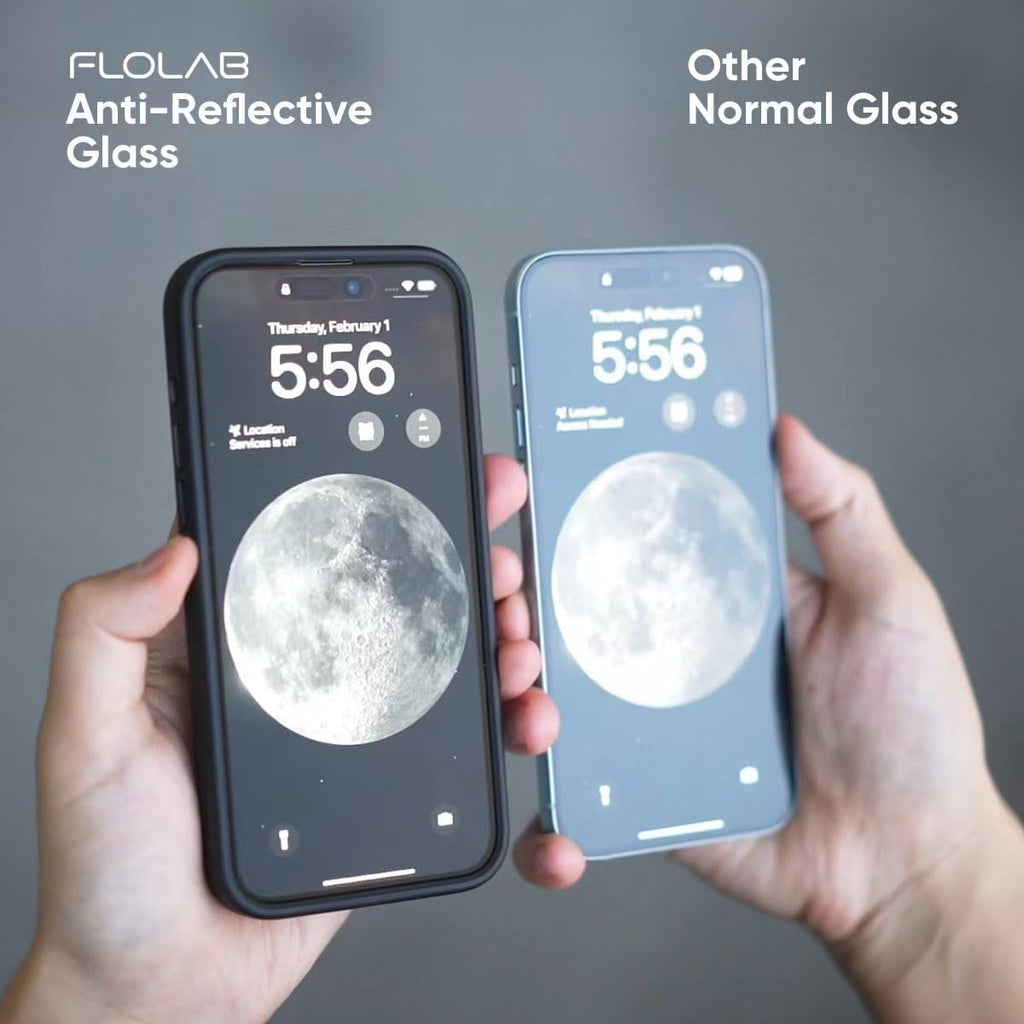 FLOLAB NanoArmour ONETIME PRO for iPhone 15 Plus Screen Protector, Anti-Reflective, Anti-Rainbow, 3D Tempered Glass, Ultra Clear, Edge Reinforced, Easy Install, Dust-Free, Scratch Resistant