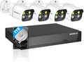 16CH ExpandableWESECUU Poe Security Camera System, 4K CCTV Camera Security System 8pcs IP Home Security Cameras Outdoor, 2-Way Audio, Human Detection, with 3TB HDD for 24-7 Recording (POE4 KIT)