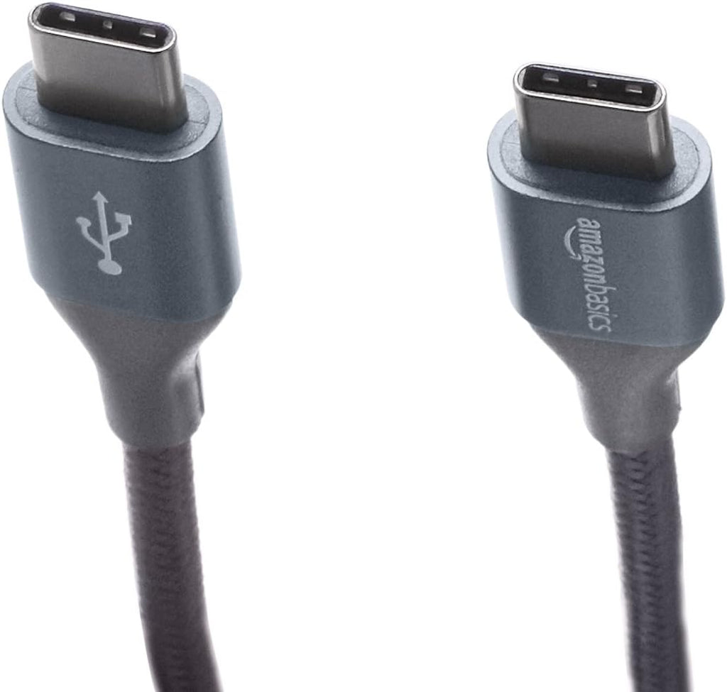 Amazon Basics USB C to USB C Cable, New Nylon USB C Charger Cable (10 feet, Type C 60W(3A) for iPhone 15/15 Pro/15 Plus/15 Pro Max, iPad mini 6/ Pro 2021, MacBook Pro 2020, Samsung Galaxy S23,Switch