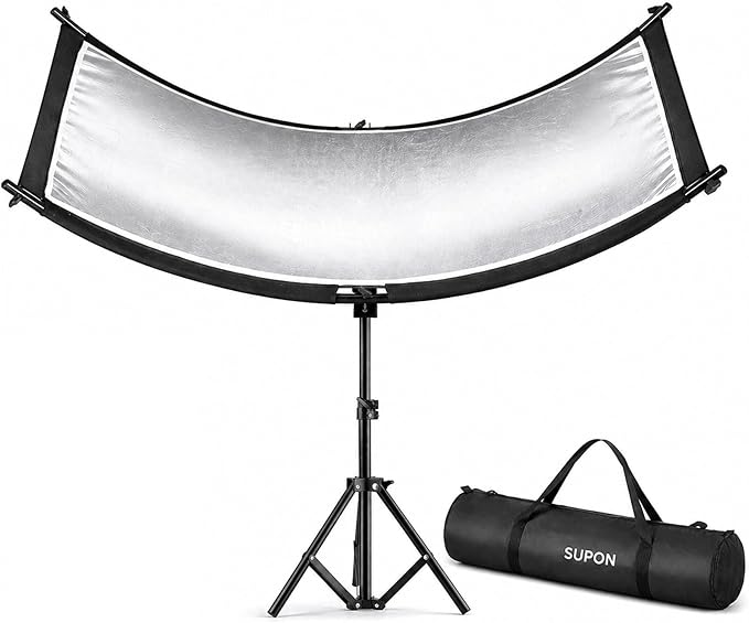 Curved Reflector, 71x24 Clamshell Light Reflector Kit by SUPON