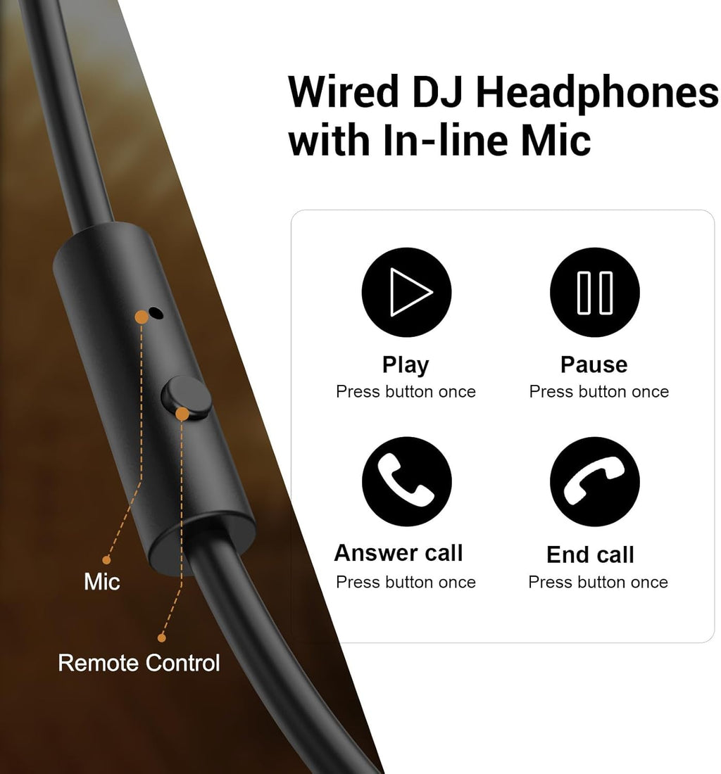 OneOdio Wired Over Ear Headphones Studio Monitor & Mixing DJ Stereo Headsets with 50mm Neodymium Drivers and 1/4 to 3.5mm Jack for AMP Computer Recording Podcast Keyboard Guitar Laptop - Red
