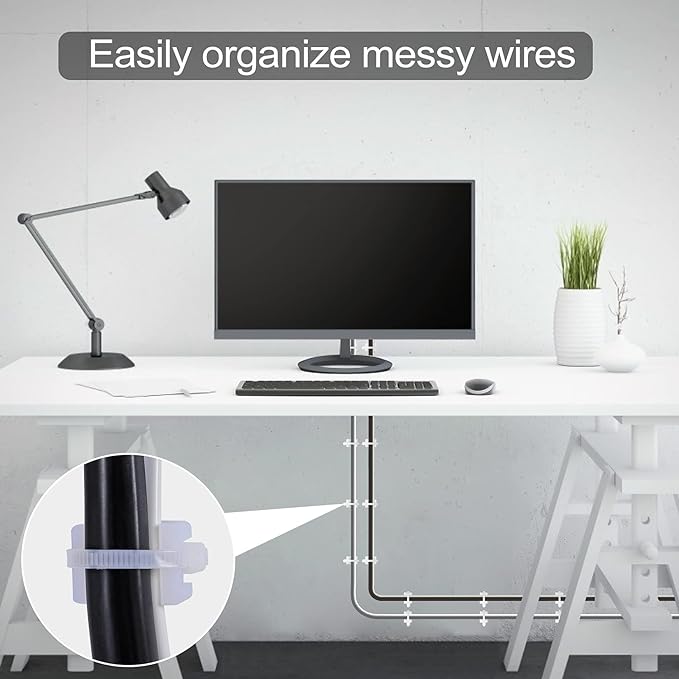 100 Pcs Cable Zip Tie Saddle Type Mounts Base - Image 6