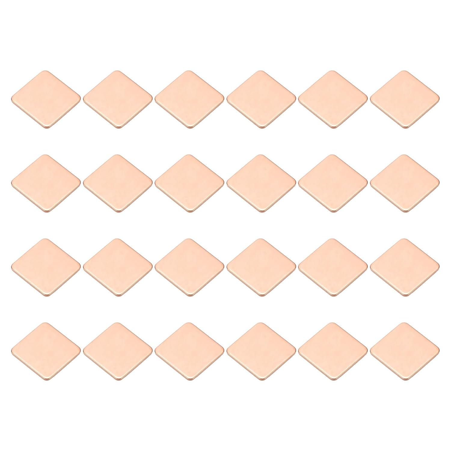 PATIKIL Copper Heatsink Pad Shims, 24 Pcs 15x15x1mm Copper Pad Shim IC Chipset GPU CPU Thermal Heatsink for Cooling Laptop Desktop Computer