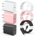 Compatible with iPhone 14 13 12 Charger, 20W Fast Charging Wall Charger,10 FT USB ightning Cable,Phone Charger Cord for Phone 14/13/12/12 Pro Max/11/Xs Max/XR/X,AirPods Pro and More(White/Pink/Black)