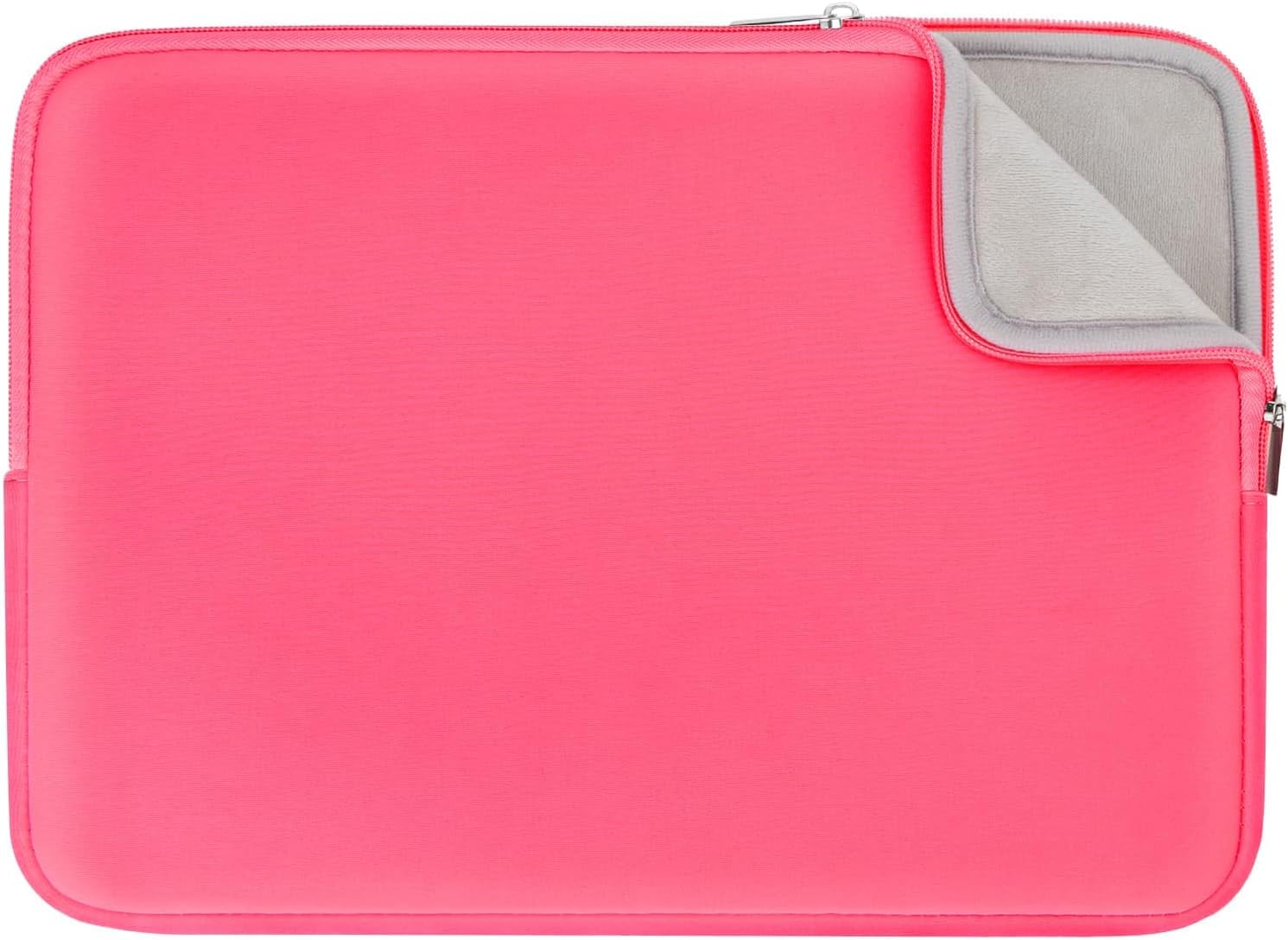 RAINYEAR 11-11.6 Inch Laptop Sleeve Case Soft Lining Carrying Bag Padded Protective Cover Compatible with 11.6" MacBook Air for 11" Notebook Computer Tablet Chromebook (Bright Pink, Upgraded Version)