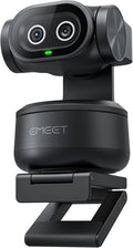 EMEET PIXY Dual-Camera AI-Powered PTZ Camera 4K, AI Tracking, PDAF&AI Autofocus 0.2s, 1/2.55'' Sony Sensor, 3 Mics, Presets, Gesture Control, 4K Webcam for Streaming and OBS/Twitch/Switch 2 Compatible