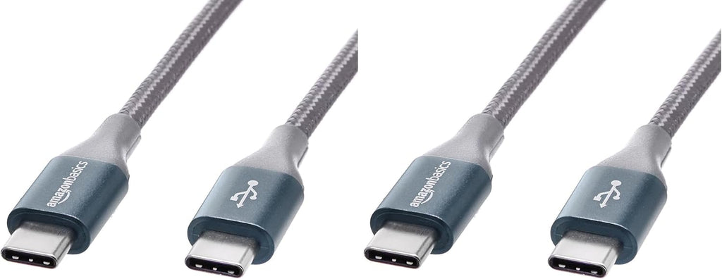 Amazon Basics USB C to USB C Cable, New Nylon USB C Charger Cable (10 feet, Type C 60W(3A) for iPhone 15/15 Pro/15 Plus/15 Pro Max, iPad mini 6/ Pro 2021, MacBook Pro 2020, Samsung Galaxy S23,Switch