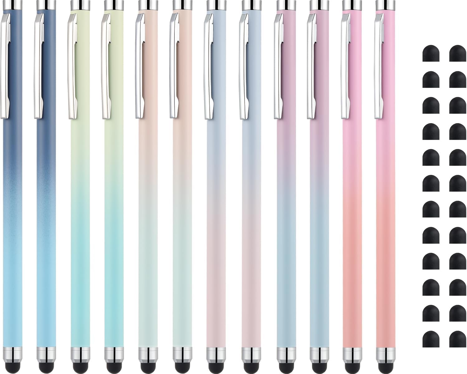 Stylus Pens for Touch Screens 12 Pack Linfanc Stylus Pen for iPad High Sensitivity and Precision Capacitive Stylus Pen for iPhone All Touch Screens Devices, Extra 24 Replacement Tips