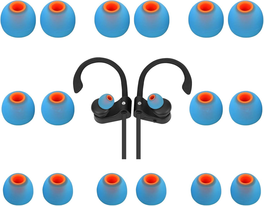 Earbud Tips Ear Bud Tips Soft Anti Slip Washable and Reusable Silicone Replacement Earbud Tips Fit Most in-Ear Earbuds(Inner Hole 3.8mm -5.1mm) 18pcs S M L