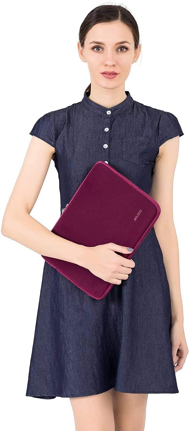 MOSISO Laptop Case 13.3 inch, 13-13.3 inch Laptop Sleeve Bag Compatible with MacBook Air/Pro 13/Pro 14 M5 M4 M3 M2 M1, HP Dell ASUS Lenovo, Neoprene Computer Sleeve Bag with Small Case, Wine Red