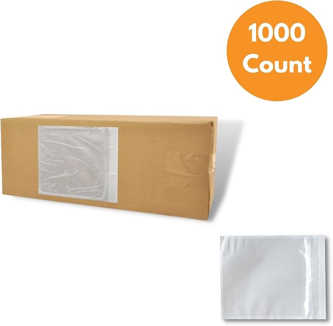 PSBM 1000 PCS 5.5 x 10 Inch Clear Blank Packing List Envelopes, Shipping - Image 4