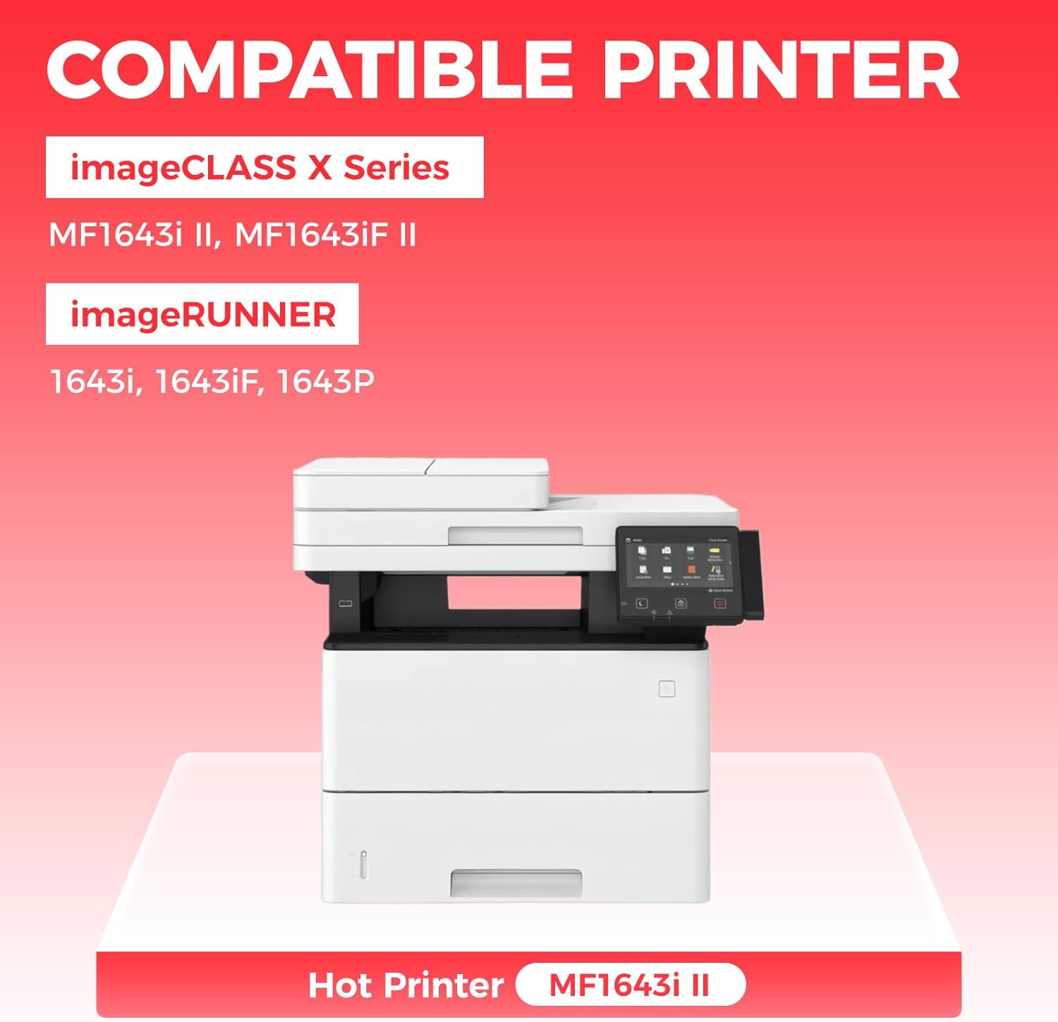 T06 Black Toner Cartridge 1-Pack with chip High Yield Replacement for Canon T06 T06L 3526C001AA Toner Compatible with Canon imageRunner 1643i 1643iF 1643P X MF1643i II MF1643iF Printer Ink All-in-One