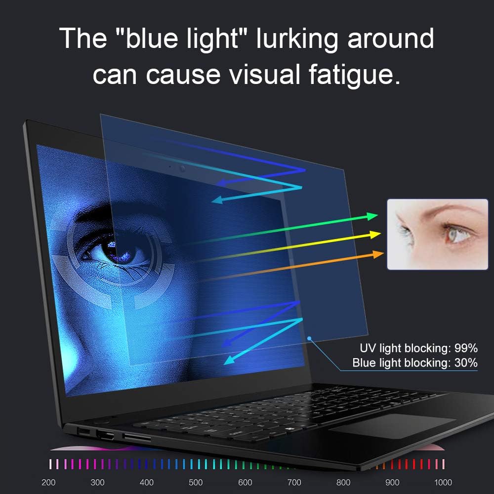 FILMEXT 2 Pack 15.6" Laptop Screen Protector Eye Protection Anti Glare Anti Blue Light Screen Protector Compatible with 15.6” HP/DELL/Asus/Acer/Sony/Samsung/Lenovo/Toshiba/Razer 16:9 Display Laptop