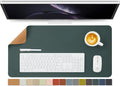 Cork Desk Mat - Dual-Sided Desk Pad for Office and Home - Desk Organization and Accessories - Ideal for Large Mouse Pad and Desk Mats on Top of Desks(Dark Green,27.6"x 13.8")