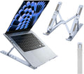 Ergonomic and Foldable Laptop Stand for Desk, Adjustable Riser, Fits All Laptops and Notebooks up to 17,Ultra-Thin,Ventilated Cooling,ABS+Silicone,Midnight.