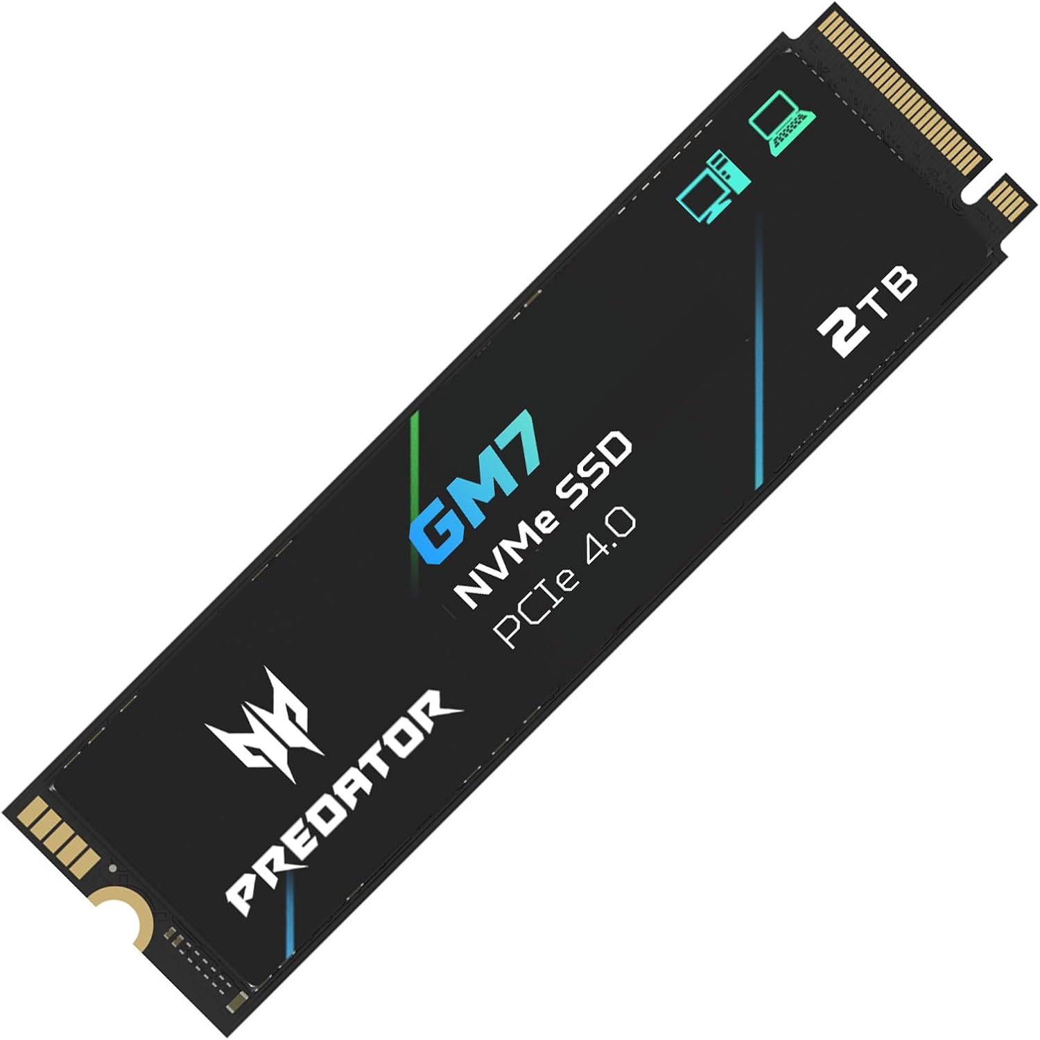 Predator GM7 2TB SSD: M.2 2280 PCIe Gen 4 x4 NVMe 2.0, Read Speed Up to 7400 MB/s, Internal PC Solid State Drive for Laptop, Desktop and PS5 - BL.9BWWR.119