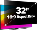 Upgraded HD Computer Privacy Screen 32 inch, Monitor Privacy Screen for 16:9 Widescreen Removable Anti Glare Computer Shield Cover and Blue Light UV-Blocking Filter